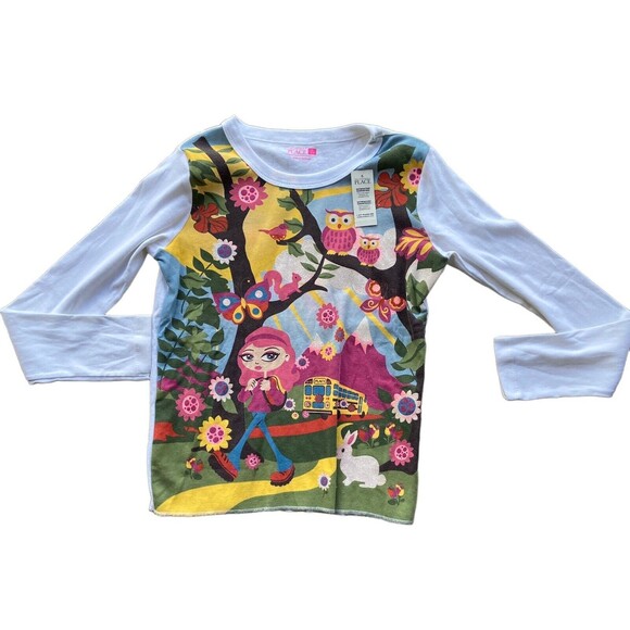 The Childrens Place Girls Shirt xlg SIZE 14 School Bus T Shirt Has Tags - Picture 1 of 4